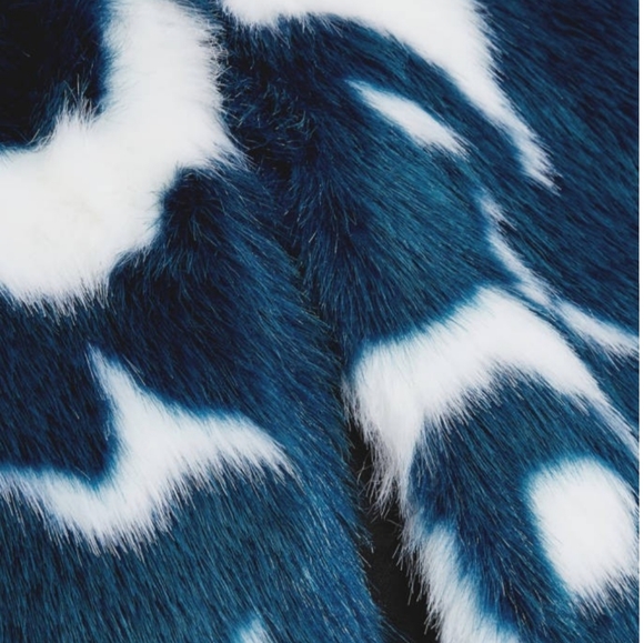 🍒NWT🍒 TED BAKER MARBLE FAUX FUR JACKET - Picture 8 of 10